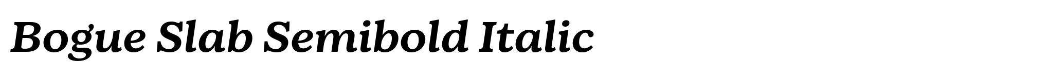 Bogue Slab Semibold Italic image